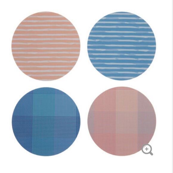 NWT Southern Marsh Pink & Blue Coasters - Picture 1 of 1
